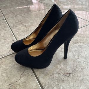 Mossimo Black Faux Suede  Stilettos High Heels Shoes Woman’s Size 8